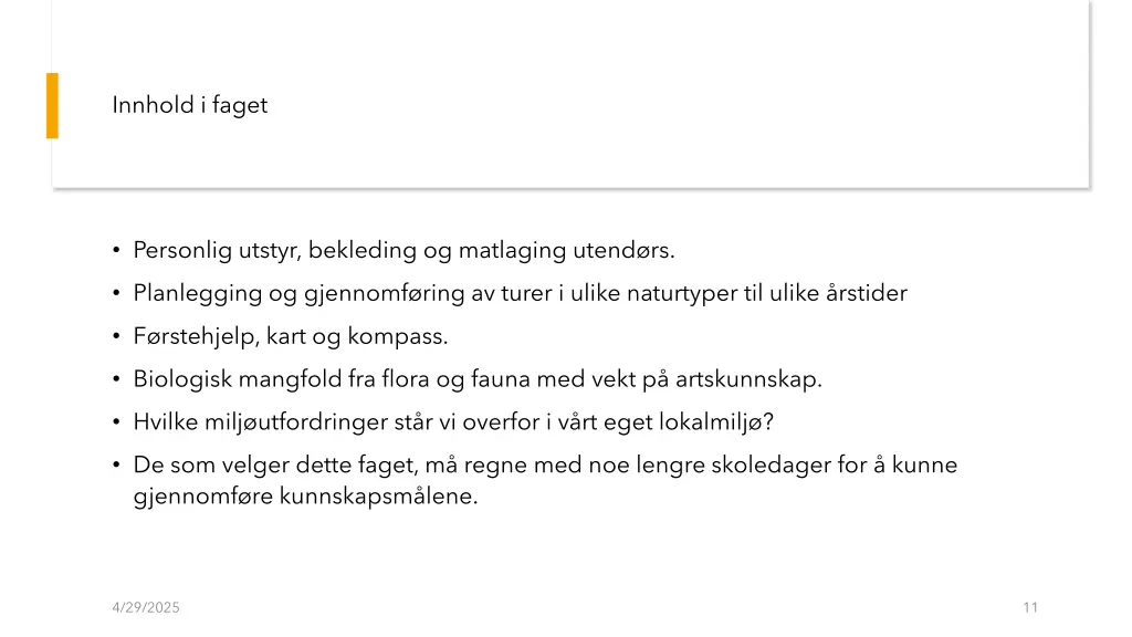 innhold i faget 2