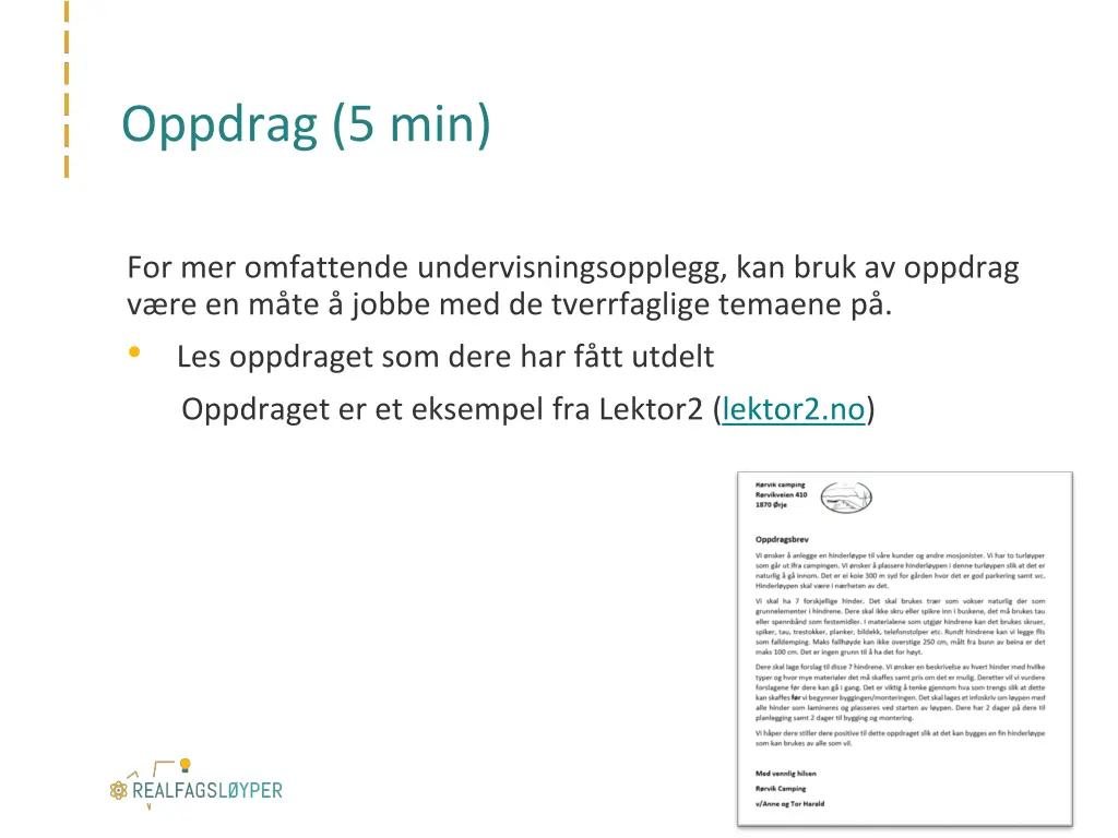 oppdrag 5 min