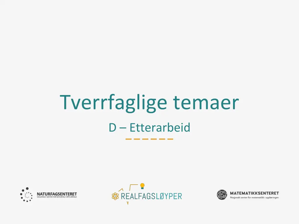 tverrfaglige temaer