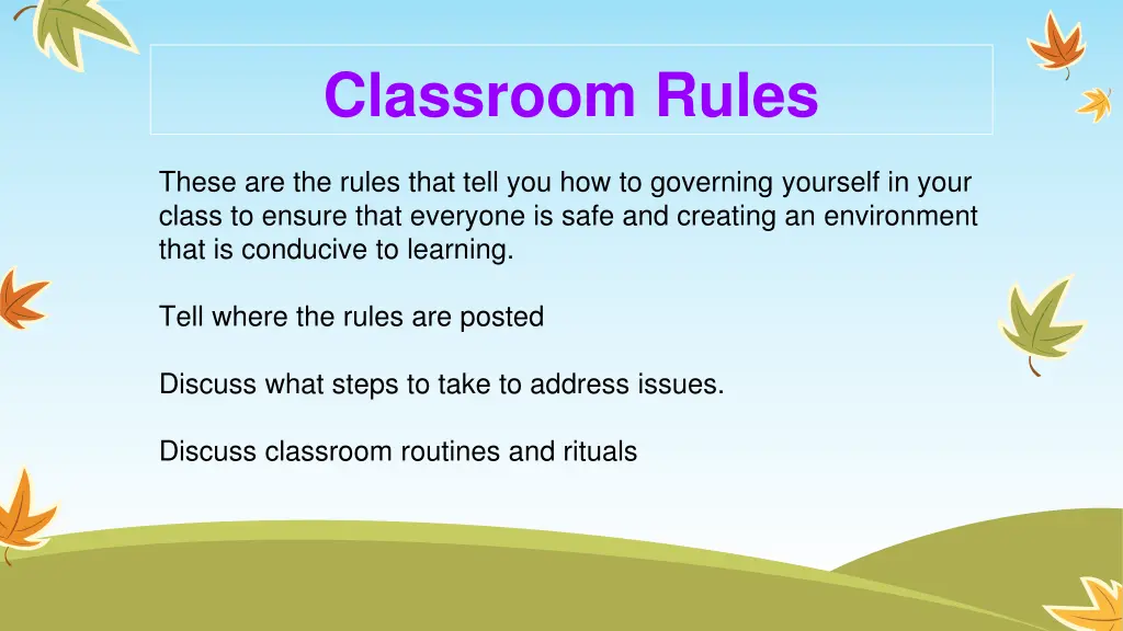 classroom rules