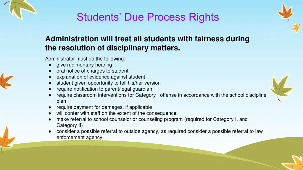students due process rights