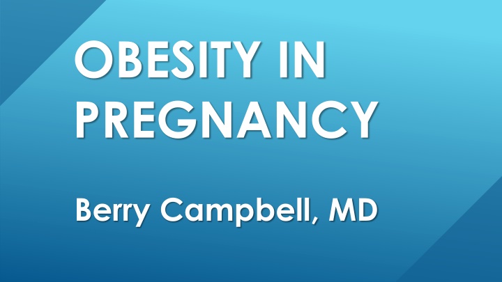 obesity in pregnancy
