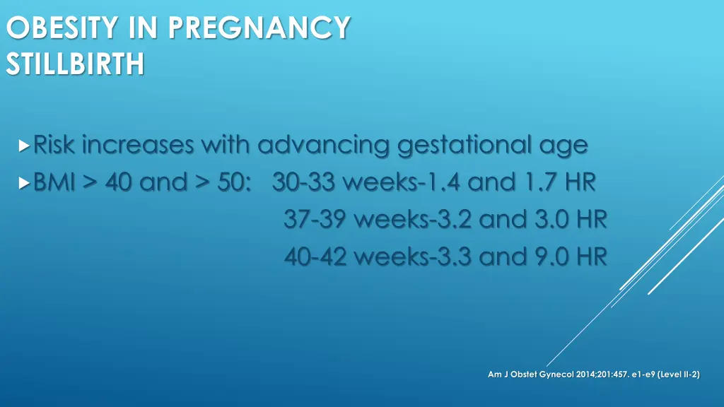 obesity in pregnancy stillbirth 1