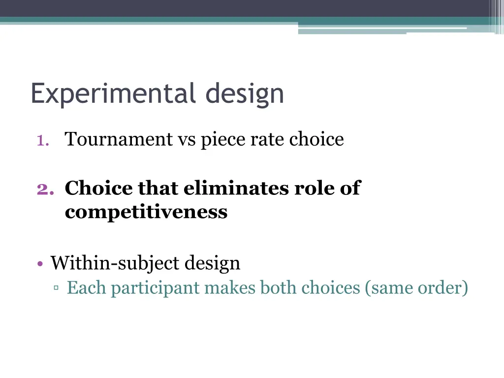 experimental design 1