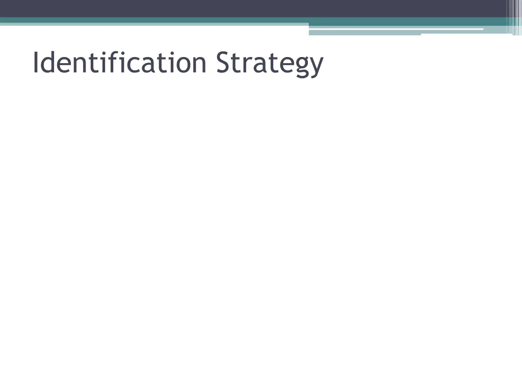 identification strategy
