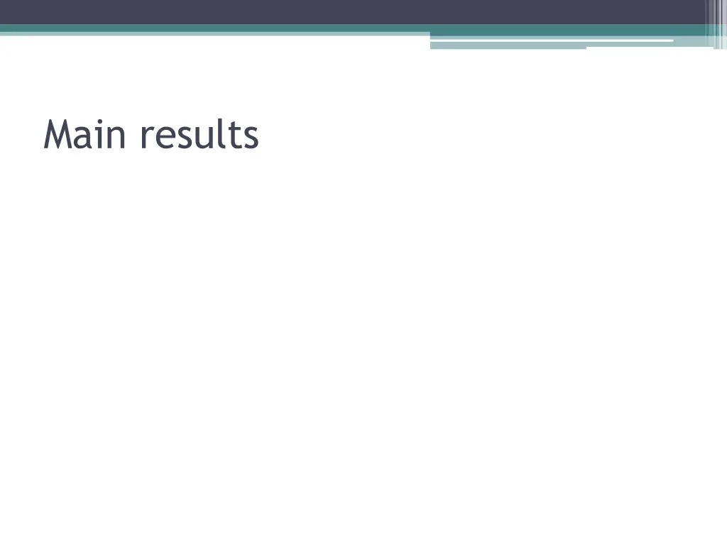 main results
