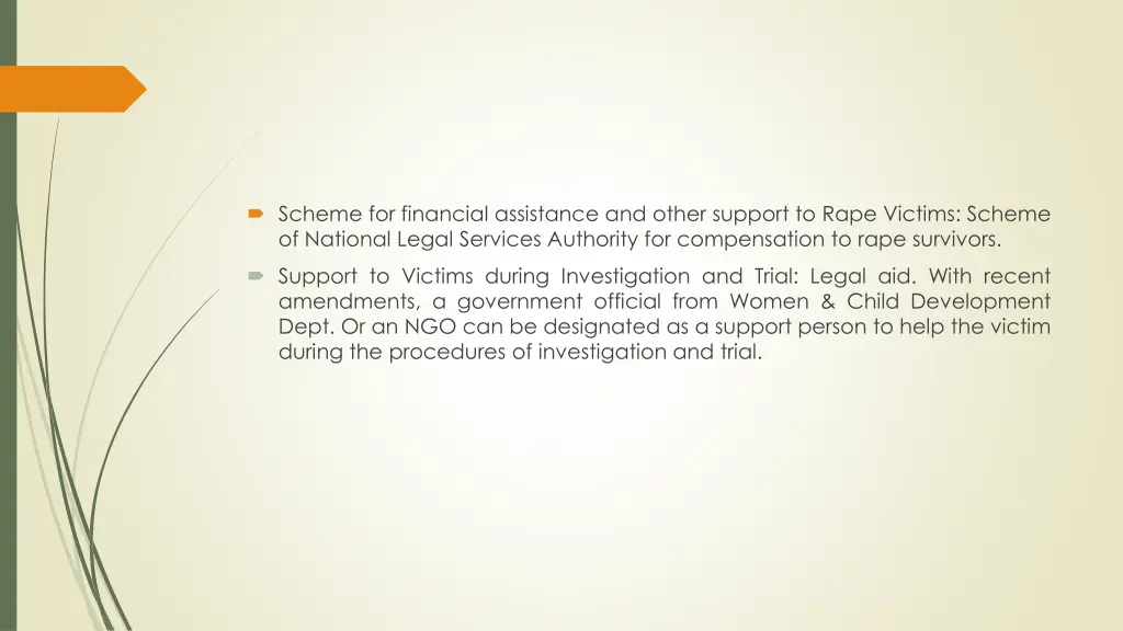 scheme for financial assistance and other support