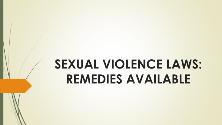 sexual violence laws remedies available