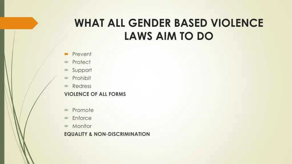 what all gender based violence laws aim to do