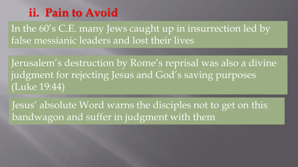 ii pain to avoid in the 60 s c e many jews caught