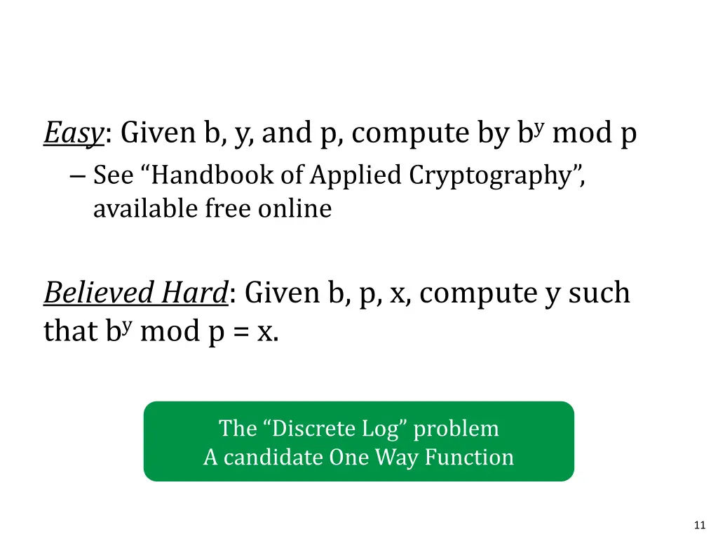 easy given b y and p compute