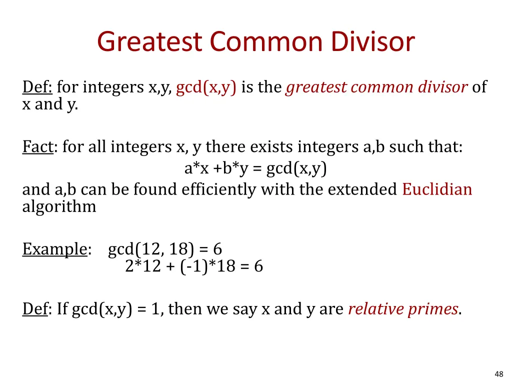 greatest common divisor