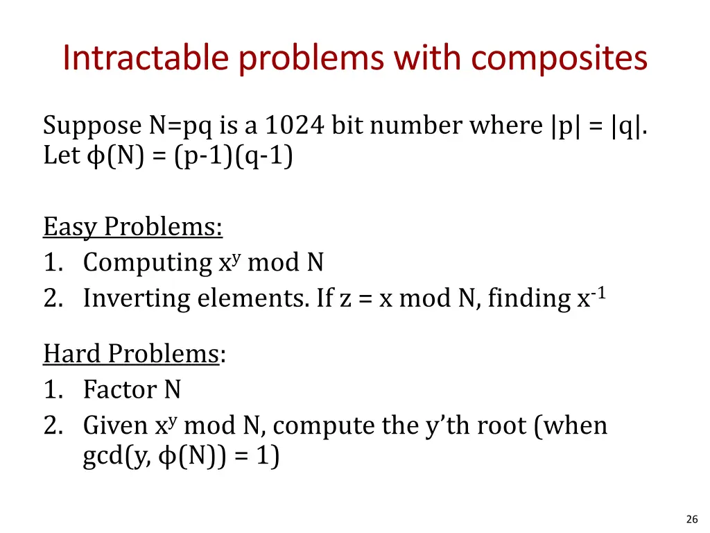 intractable problems with composites