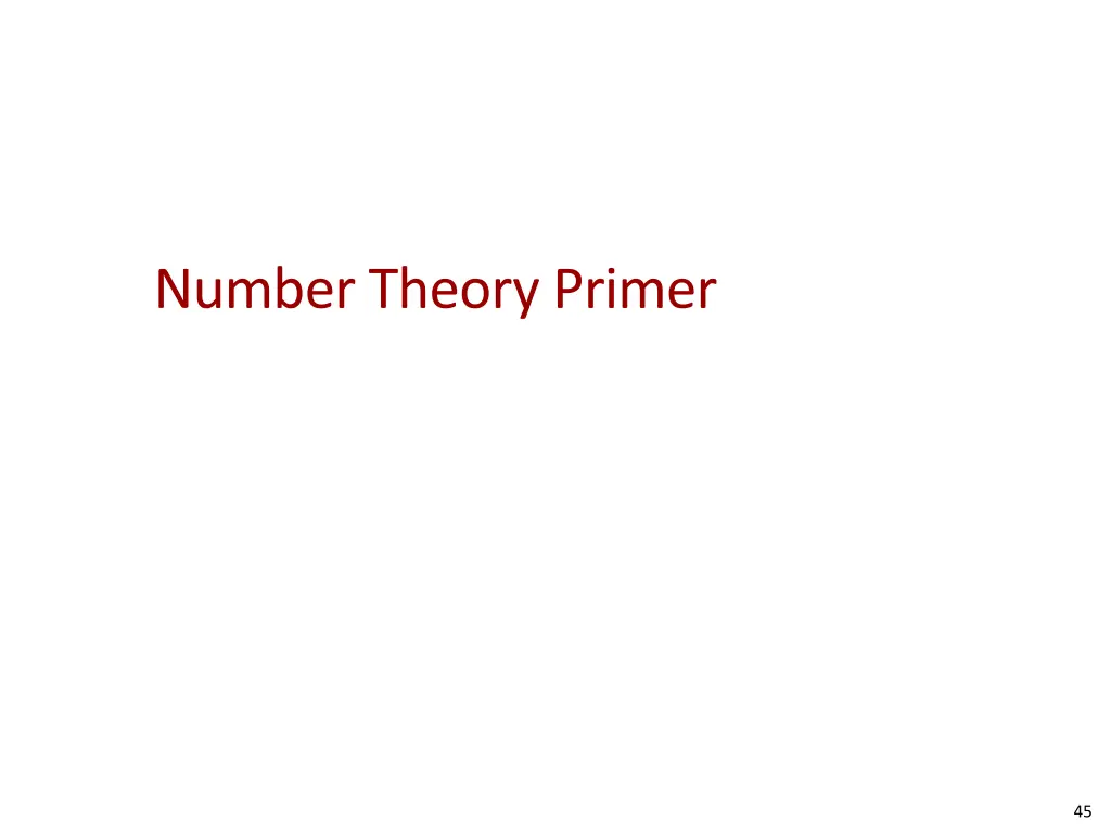 number theory primer
