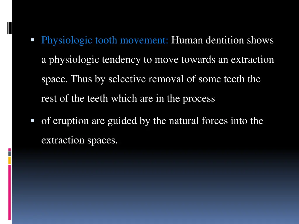 physiologic tooth movement human dentition shows