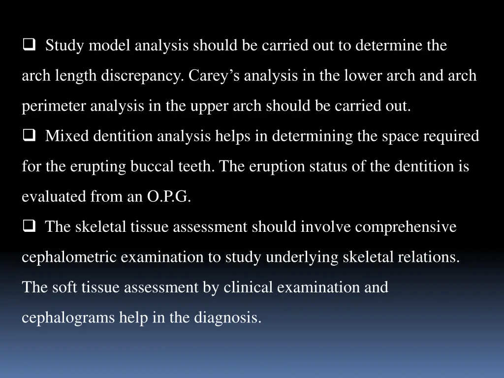 study model analysis should be carried