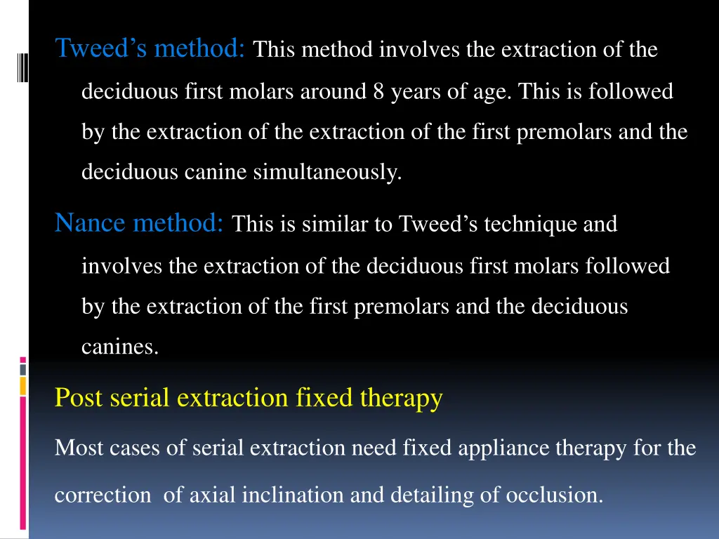 tweed s method this method involves