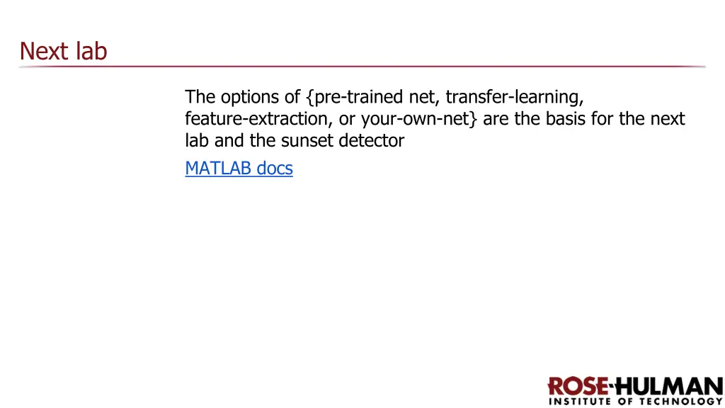 next lab