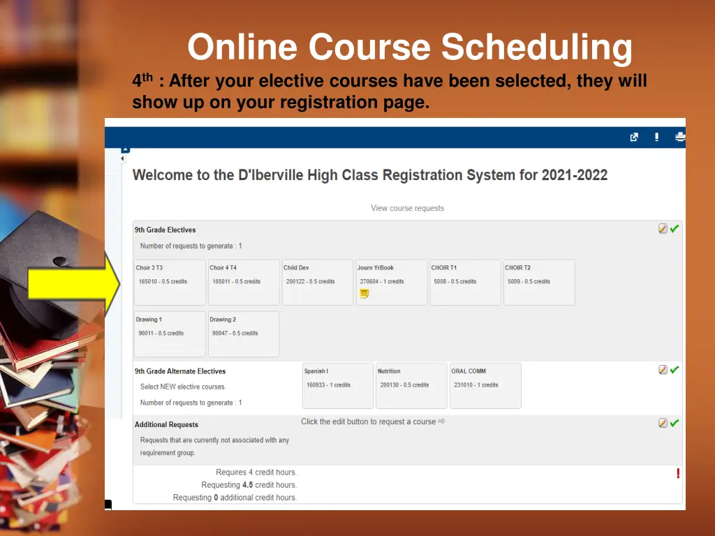 online course scheduling 4 th after your elective