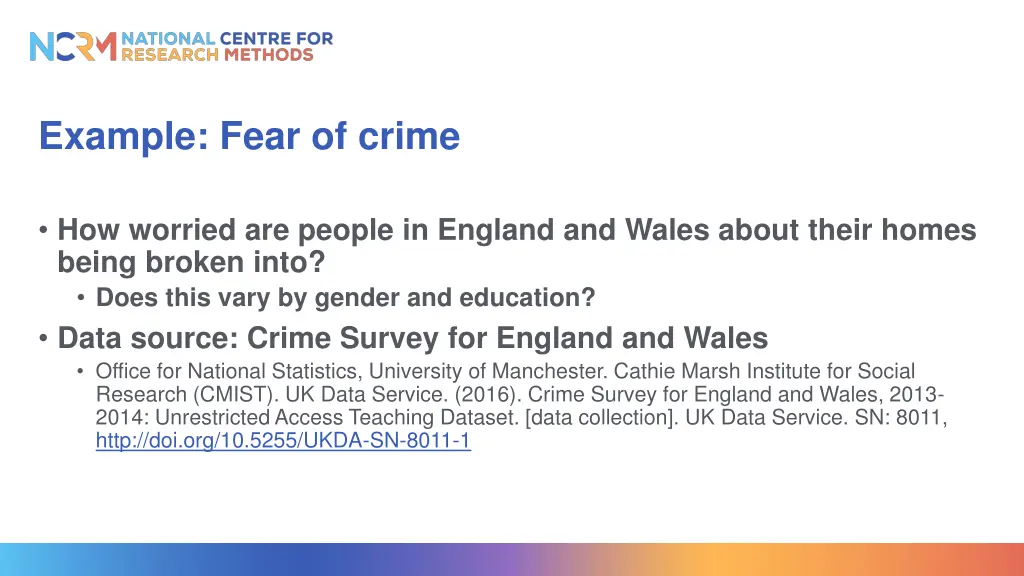 example fear of crime