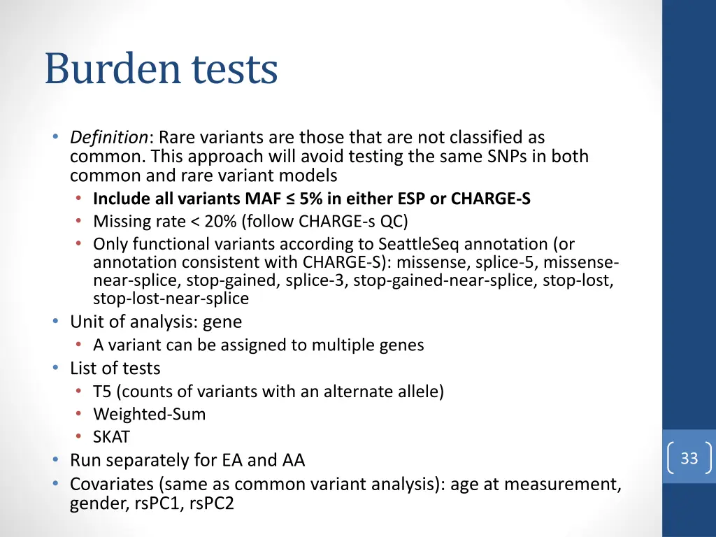 burden tests