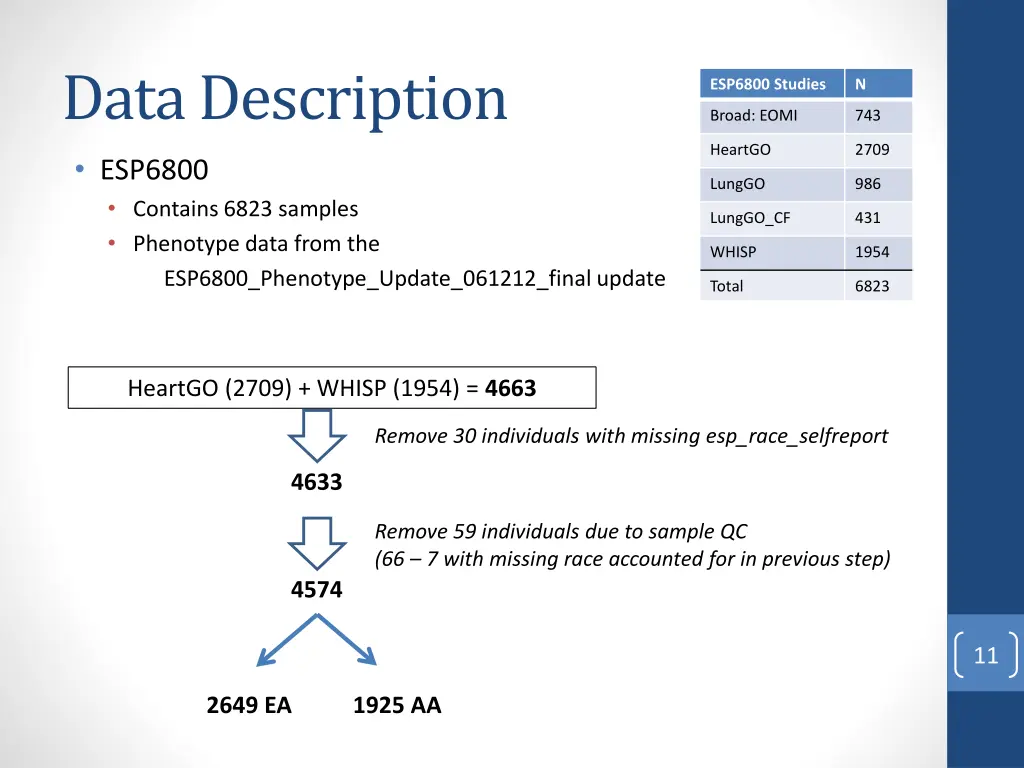 data description