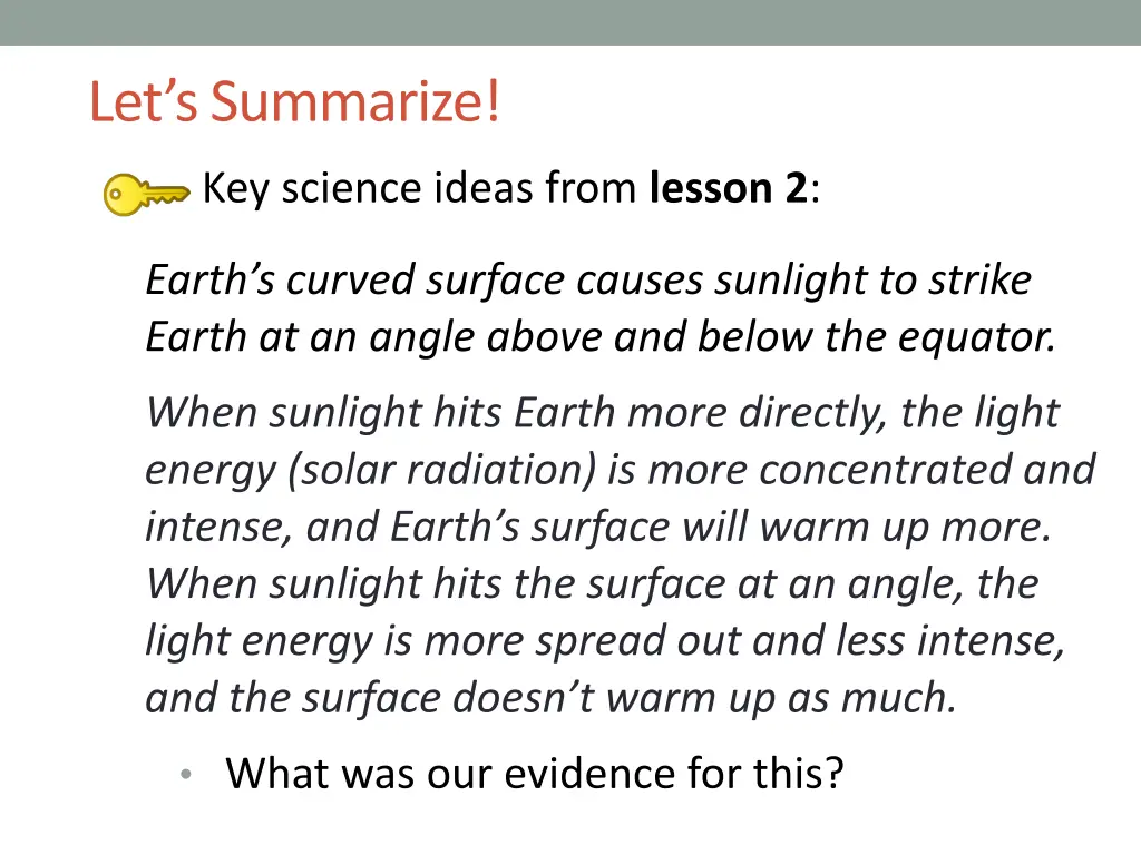 let s summarize 1