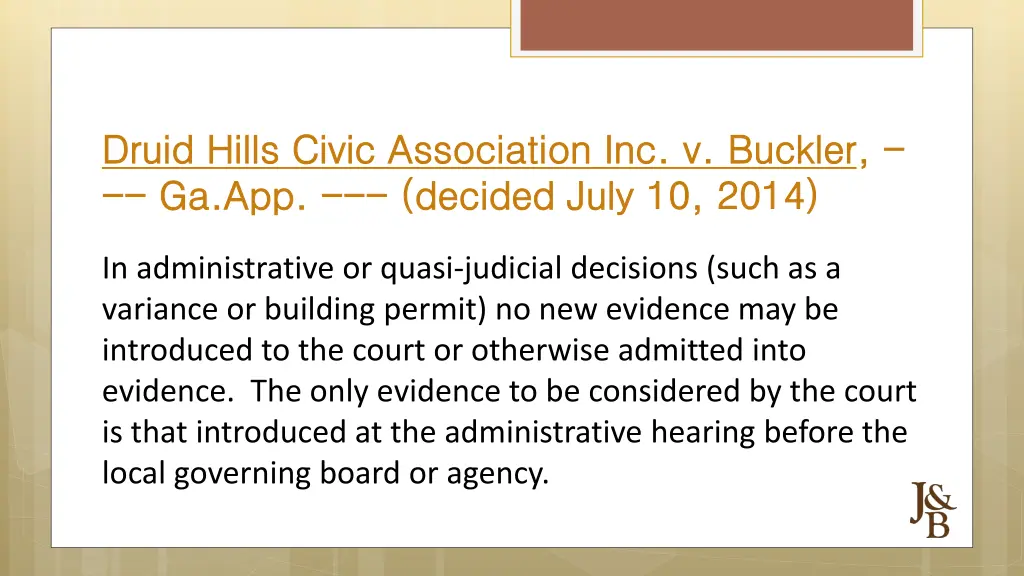 druid hills civic association inc v buckler druid