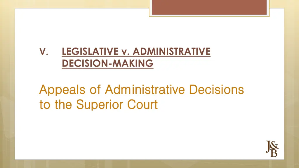 legislative v administrative decision making