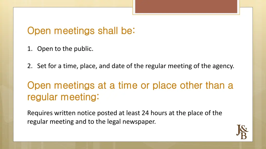 open meetings shall be open meetings shall be