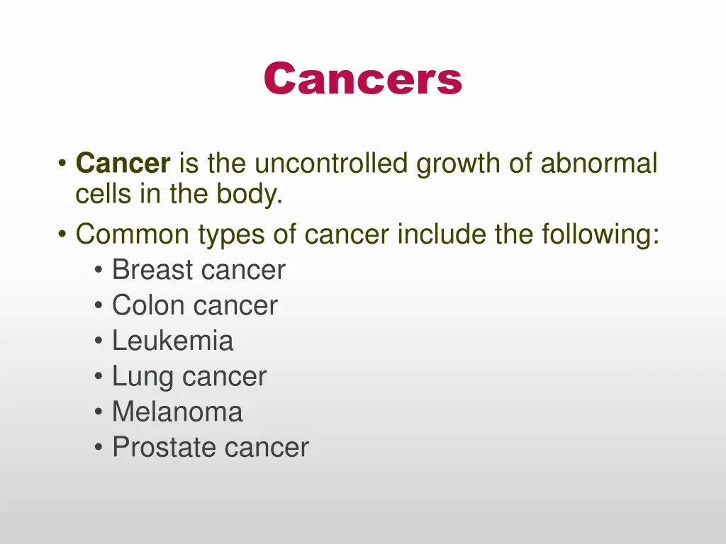 cancers