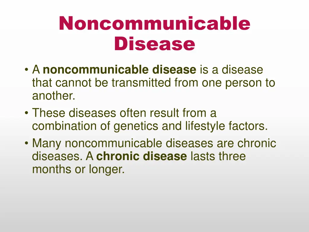 noncommunicable disease