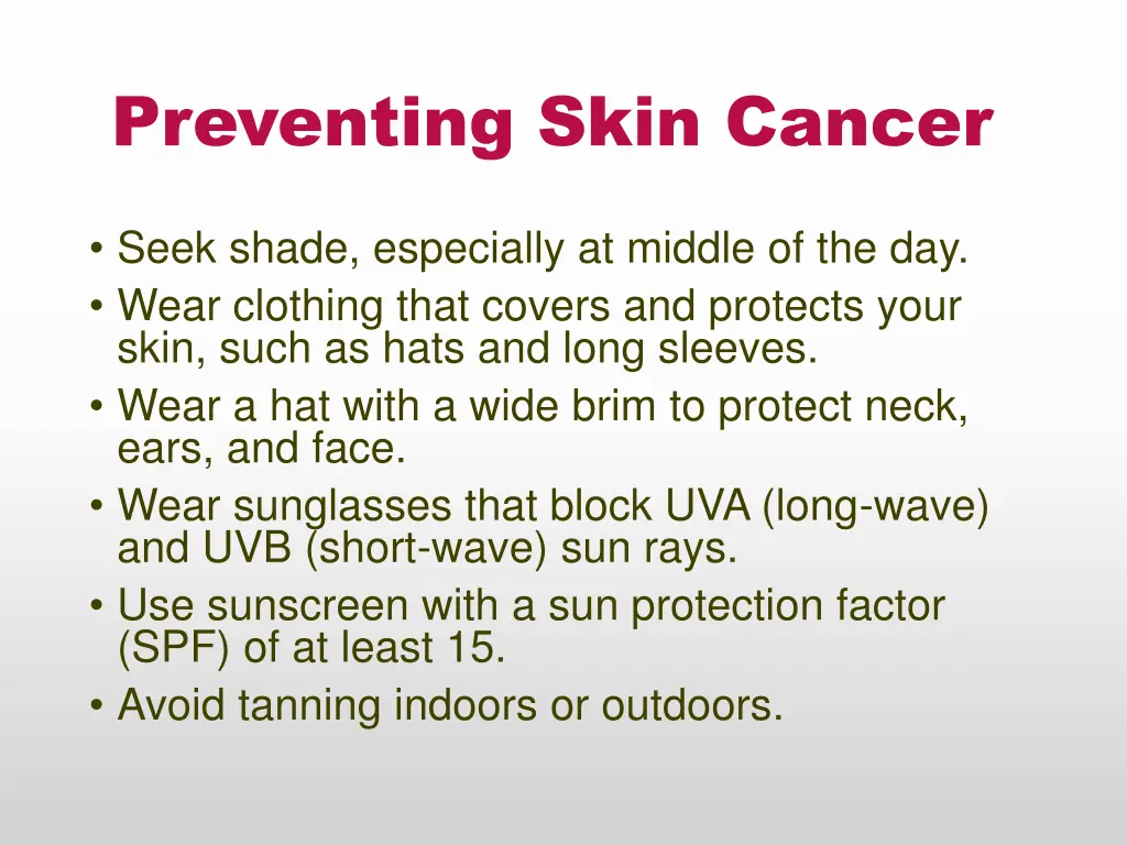 preventing skin cancer