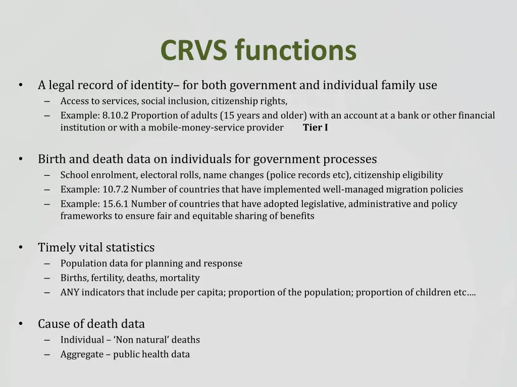 crvs functions