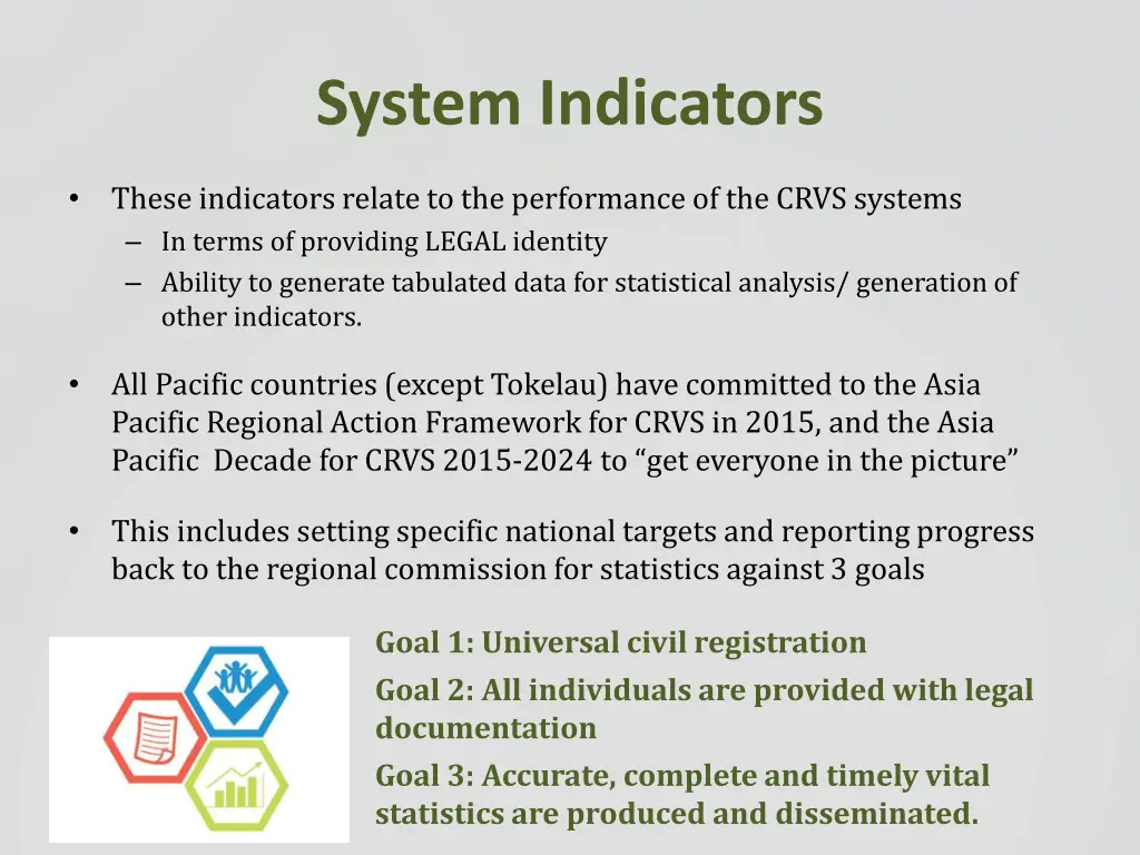 system indicators