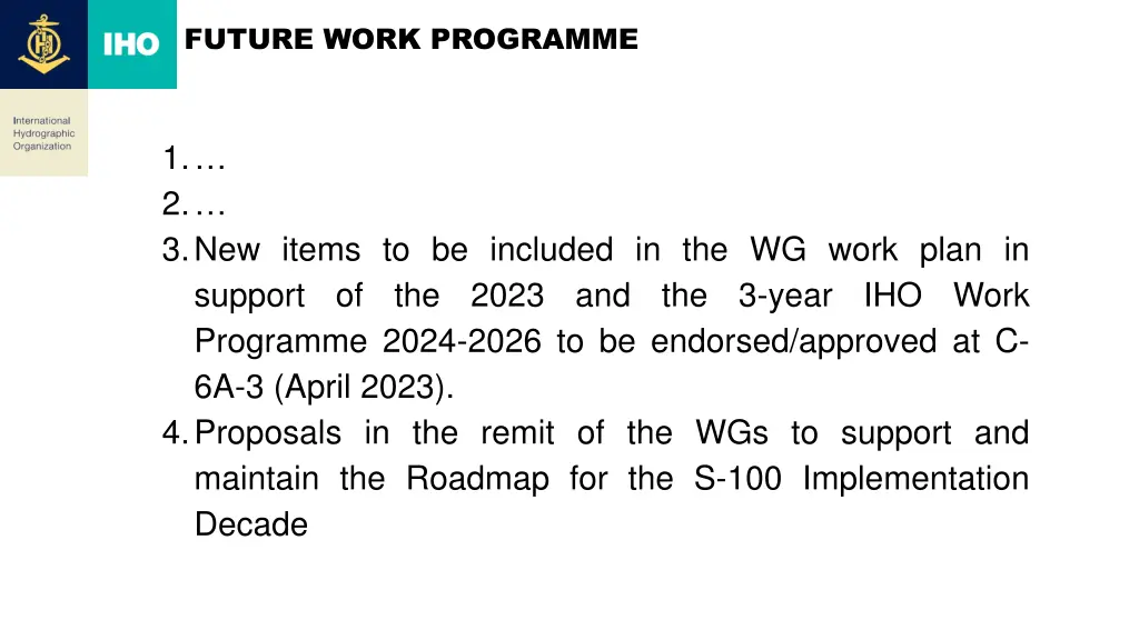 future work programme