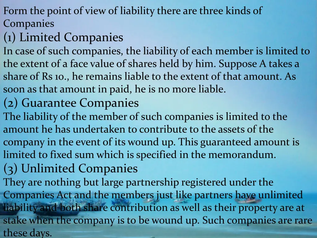 form the point of view of liability there
