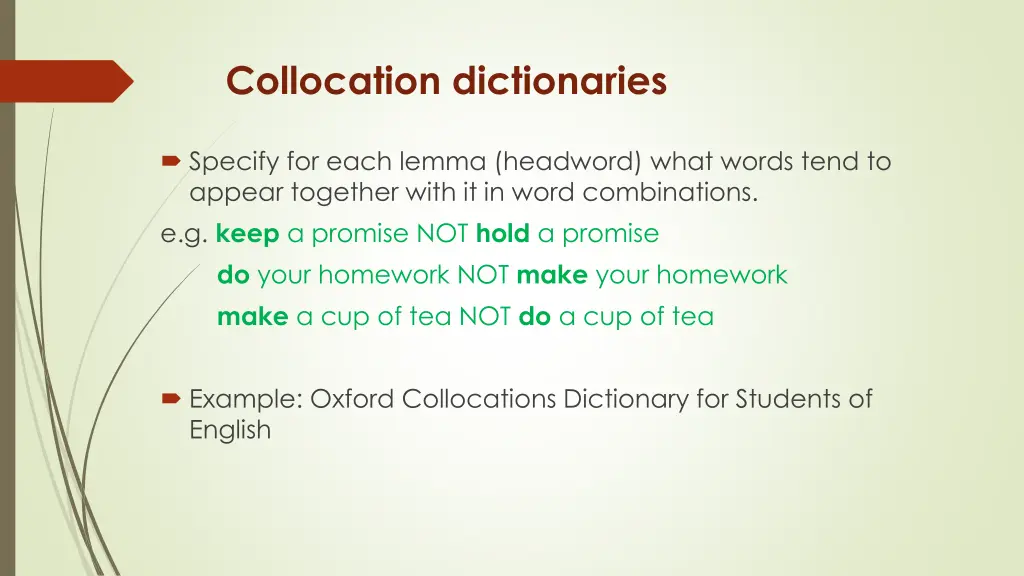 collocation dictionaries