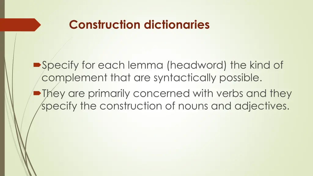 construction dictionaries