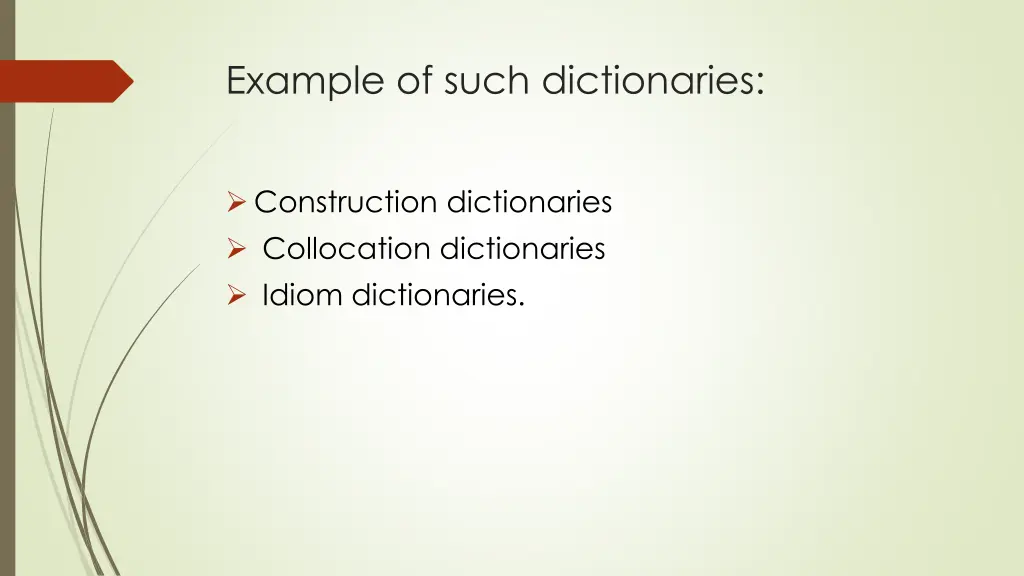 example of such dictionaries