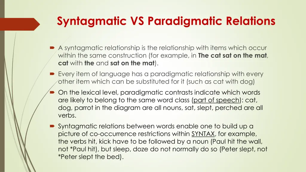 syntagmatic vs paradigmatic relations