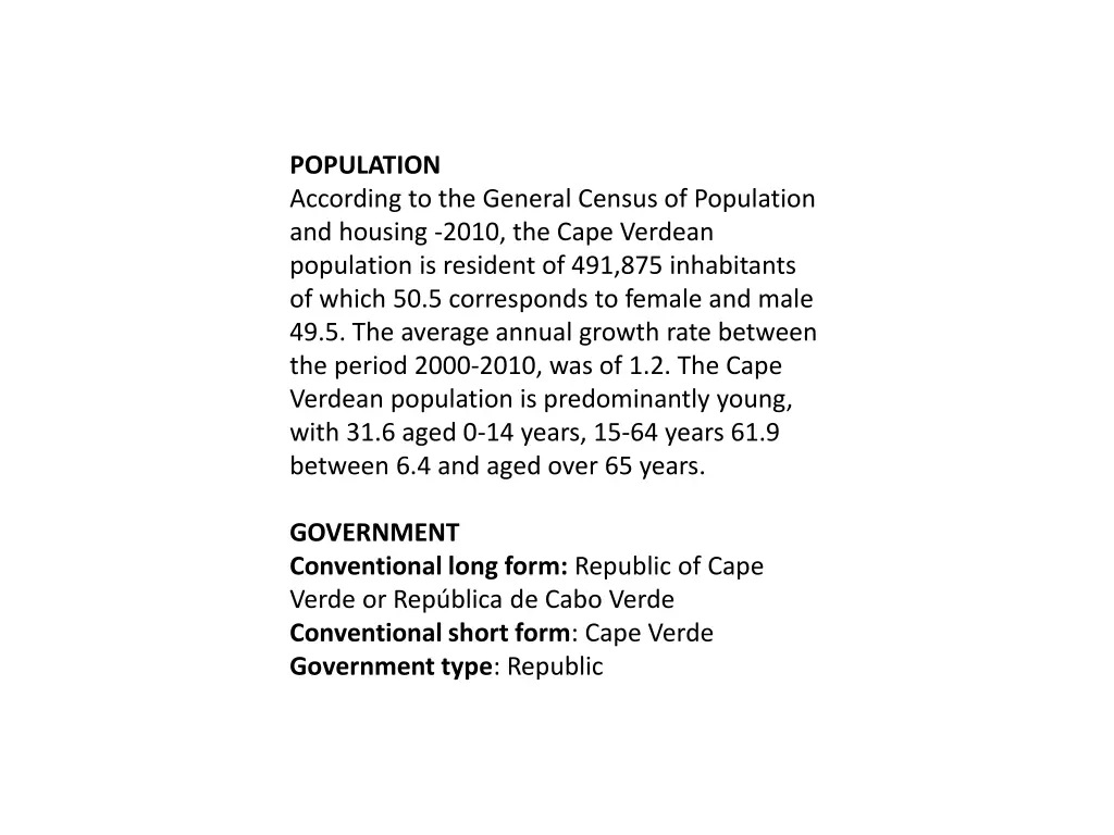 population according to the general census