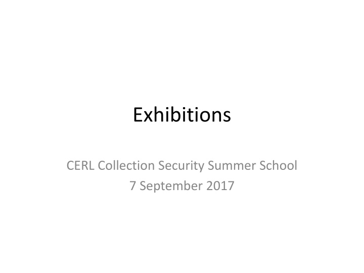 exhibitions