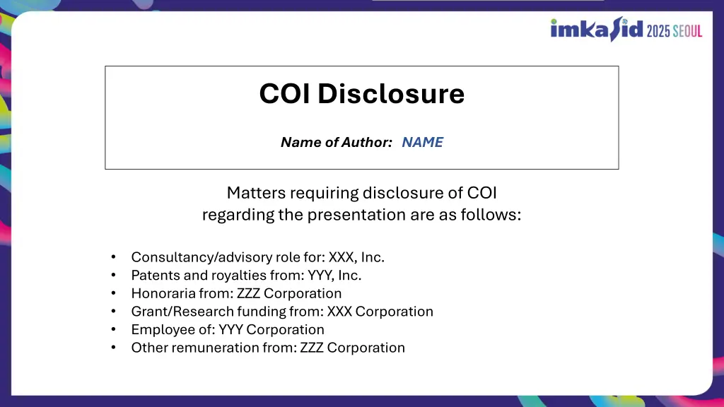 coi disclosure 1