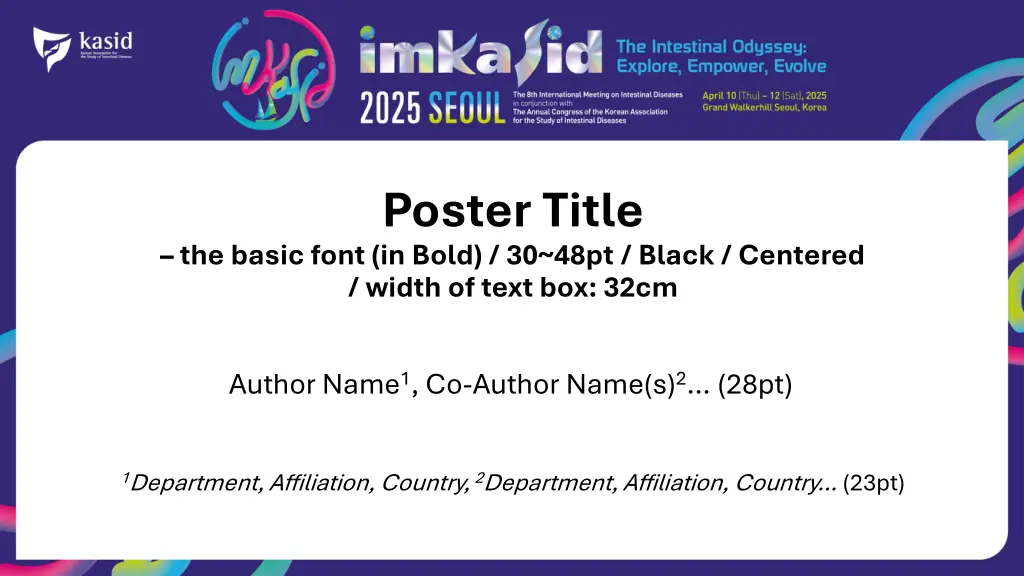 poster title