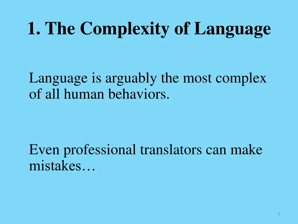 1 the complexity of language