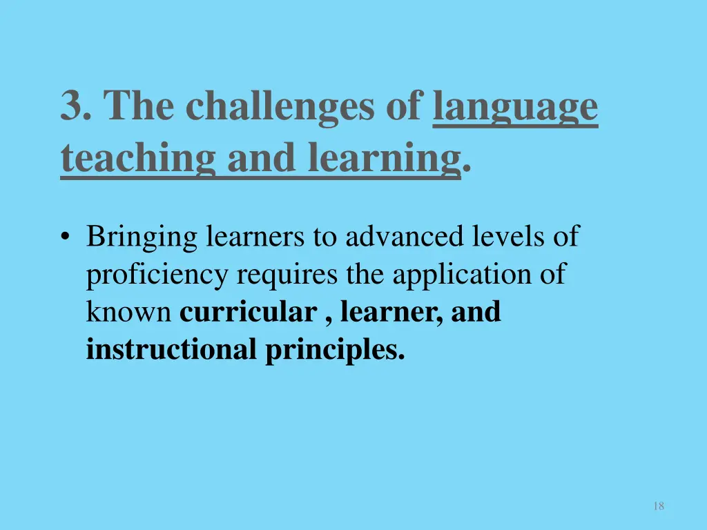 3 the challenges of language teaching and learning