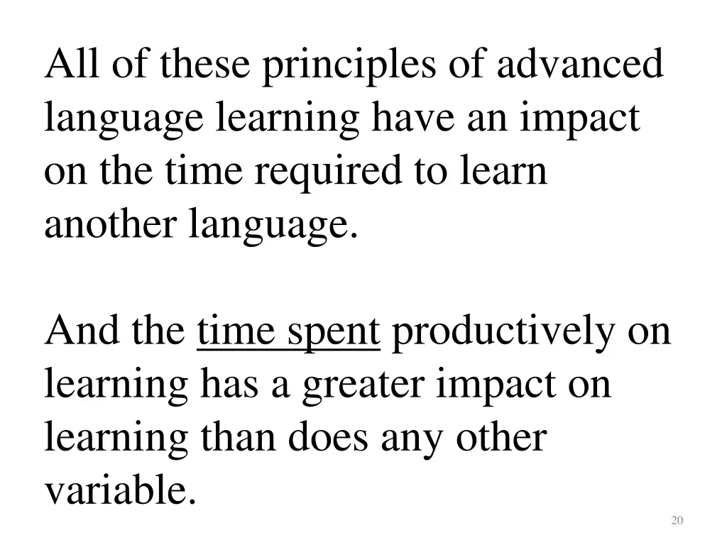 all of these principles of advanced language