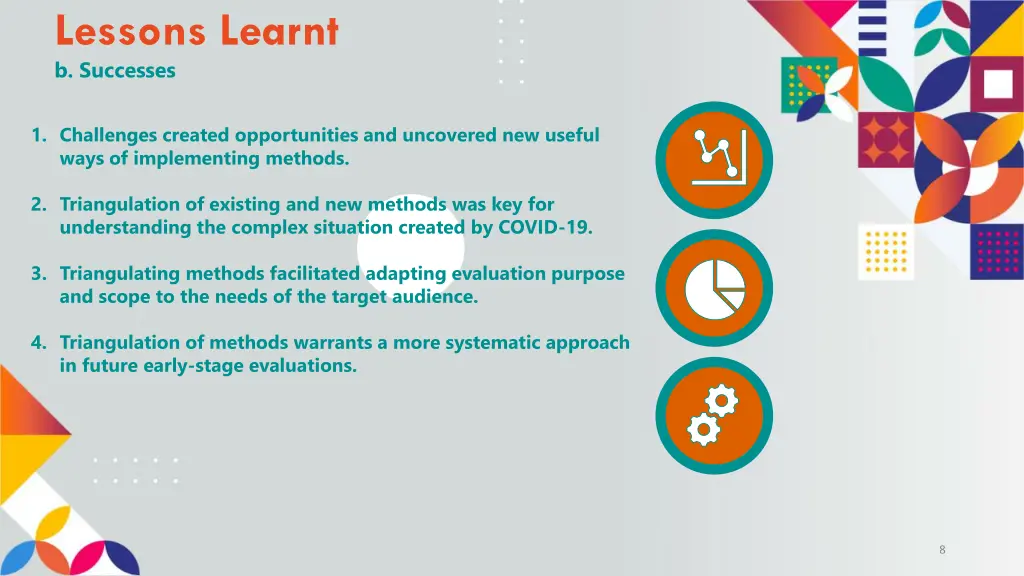 lessons learnt b successes