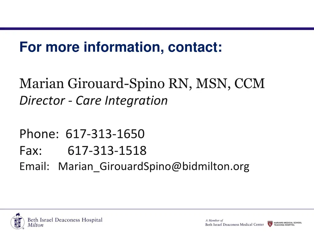 for more information contact
